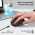 Promate Blix-3M Computer Mouse, Adjustable 1600DPI Sensor, 7D Silent Precision, OLED Smart Display, RGB Ambient Lighting, Rechargeable Battery, Bluetooth 5.1, Black